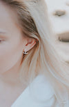Fjellsmykke Anchor simple silver earrings by Linn Sigrid Bratland - Norwegian Jewelry