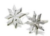 Fjellsmykke - Eight-leaf silver earrings by Linn Sigrid Bratland - Norwegian Jewelry