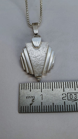 André Normann Art Deco Large Pendant | Norwegian Jewelry designer and goldsmith in Østfold, Norway