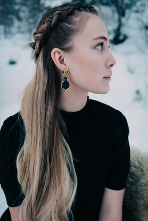 TUSENOGÈN LARGE EARRINGS WITH ENAMEL by Linn Sigrid Bratland - Norwegian Jewelry