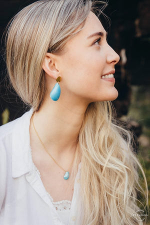 Linn Sigrid Bratland ROM ENAMELED EARRINGS WITH PLATE - Handmade Norwegian Jewelry