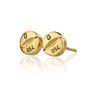 PILLULA FORTE 18 (.750) gold earrings by Undlien design - Norwegian Jewelry designer in Oslo, Norway. 