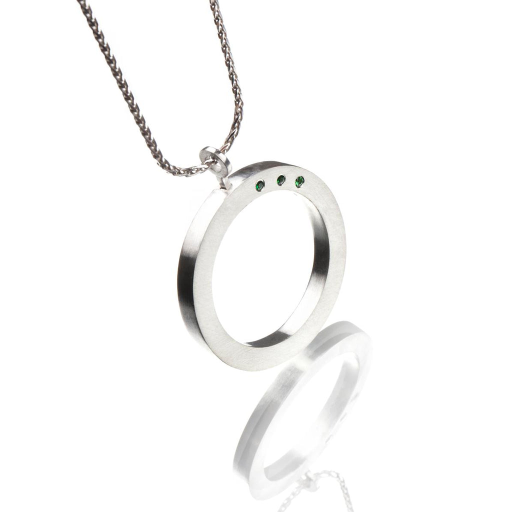 CIRCULUS PRASIUS pendant by Undlien design - a jewelry designer in Oslo, Norway. Photo by Aliona Pazniakova
