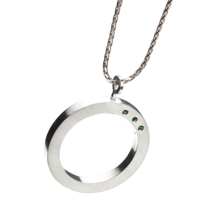 CIRCULUS PRASIUS pendant by Undlien design - a jewelry designer in Oslo, Norway. Photo by Aliona Pazniakova