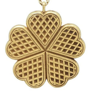 Linn Sigrid Bratland from Telemark, Norway features the Waffle Plate Pendant (Large). Norwegian Jewelry