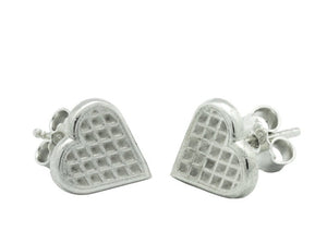 Linn Sigrid Bratland from Telemark, Norway features the Waffle Heart Earrings. Norwegian Jewelry